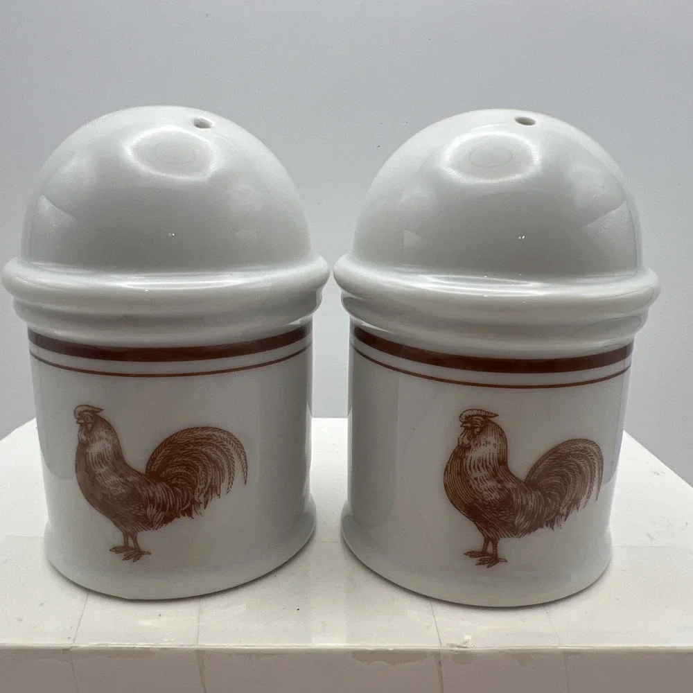 Rauschert Porcelain Ovenproof Japan Rooster Salt Pepper Shakers - 000655